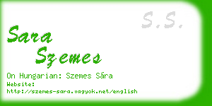 sara szemes business card